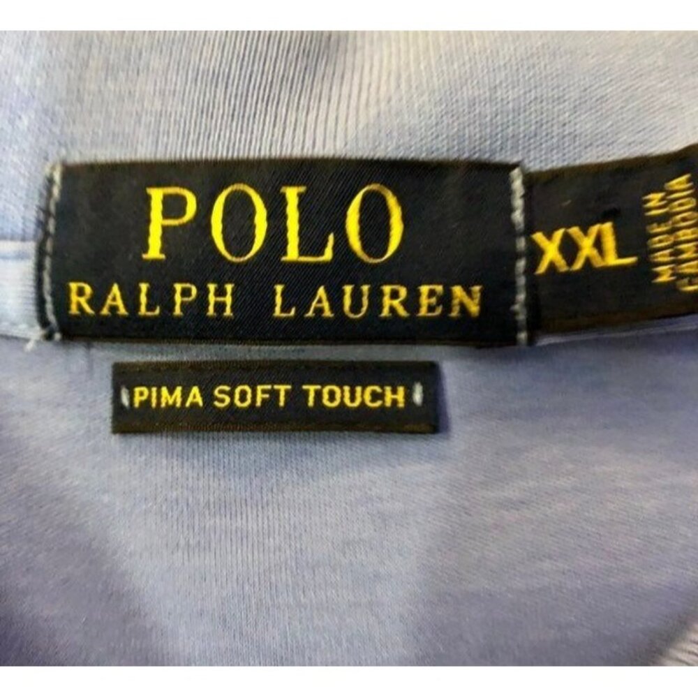 Polo Ralph Lauren Polo Shirt XXL Used Pima Cotton Soft Touch - Picture 6 of 9